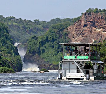Boat cruise on the Nile River in Murchison Falls National Park