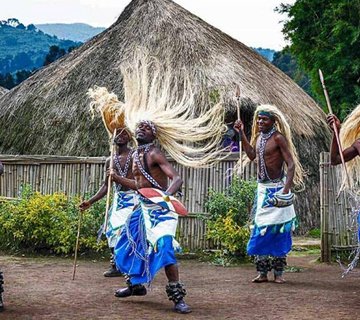 Cultural safari experience in a Rwandan village